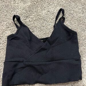 forever 21 black tank top ribbed